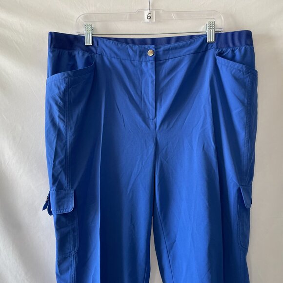 Zenergy by Chico’s Womens Blue High Rise Cropped Cargo Pant Size 3 US XL/16 - Picture 2 of 14